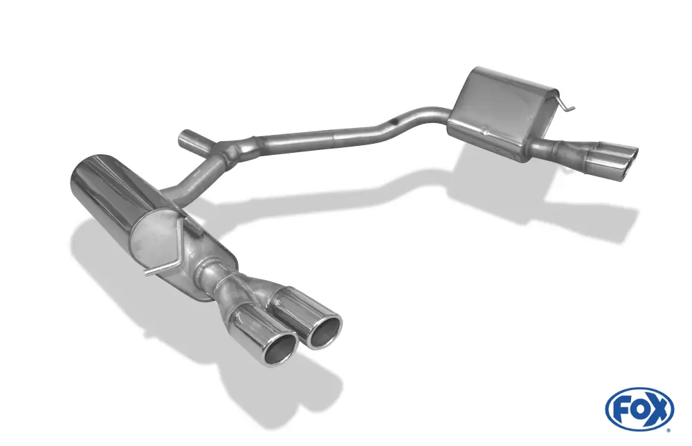 Aktuell Fox Duplex Auspuff Sportauspuff Endschalldämpfer für Mercedes E-Klasse W212