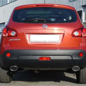 Neuheit Fox Duplex Auspuff Sportauspuff Endschalldämpfer für Nissan Qashqai 2.0 dCi