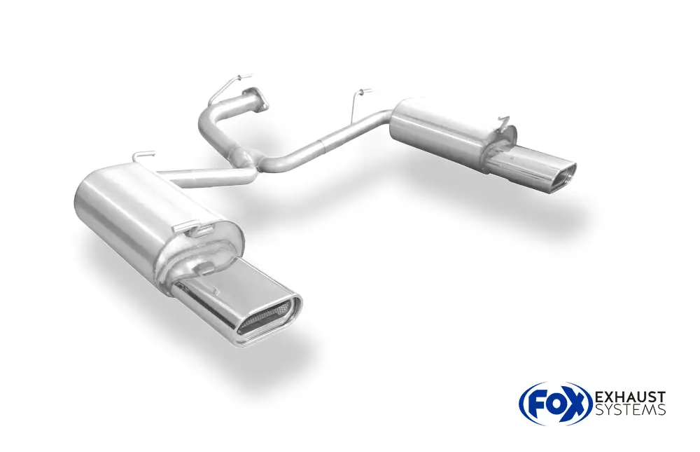 Schnäppchen Fox Duplex Auspuff Sportauspuff Endschalldämpfer für Toyota Avensis T25 Limo