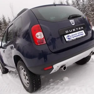 Günstig Fox Auspuff Sportauspuff Duplex Sportendschalldämpfer für Dacia Duster 4x4 1.5l
