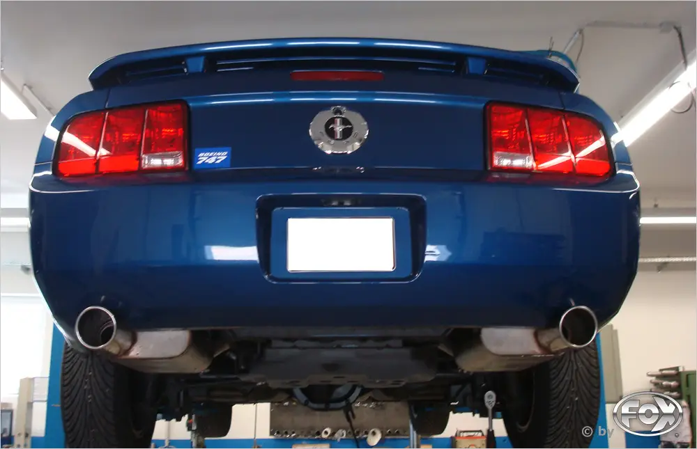 Geprüft Fox Auspuff Sportauspuff Duplex Sportendschalldämpfer für Ford Mustang GT Coupe