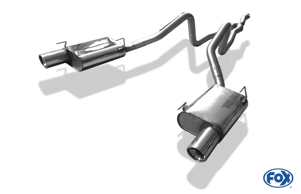 Fox Auspuff Sportauspuff Duplex Sportendschalldämpfer für Ford Mustang GT Coupe Rabatt