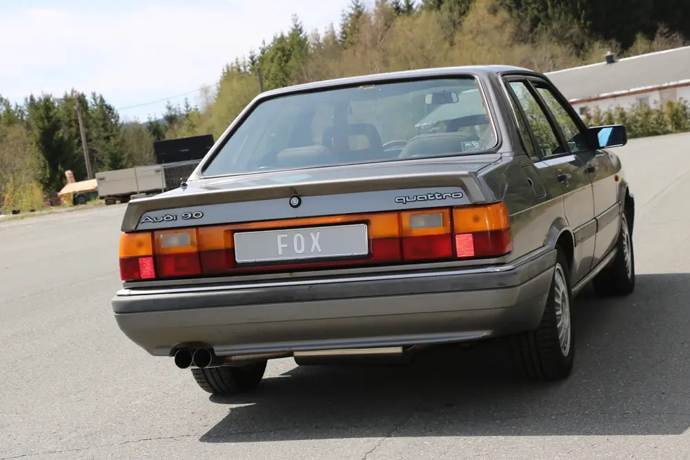 Neu Fox Auspuff Sportauspuff Komplettanlage für Audi 80/90 quattro 81 Facelift 1.8l