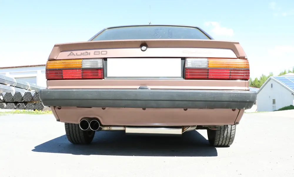 Günstig Fox Auspuff Sportauspuff Sportendschalldämpfer für Audi 80/90 quattro 85