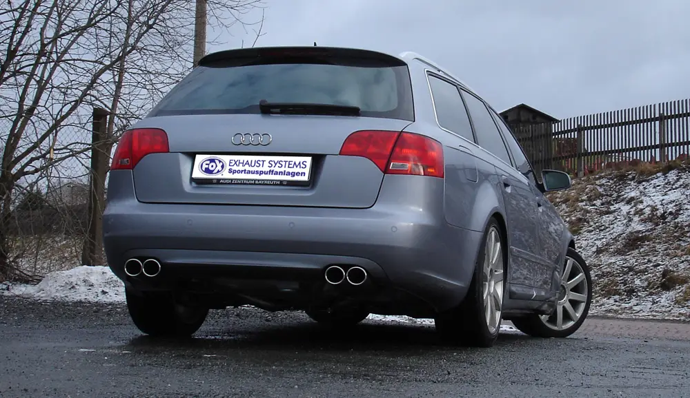 Finale Aktion Fox Duplex Auspuff Sportauspuff Komplettanlage für Audi A4 quattro B7 Limo/