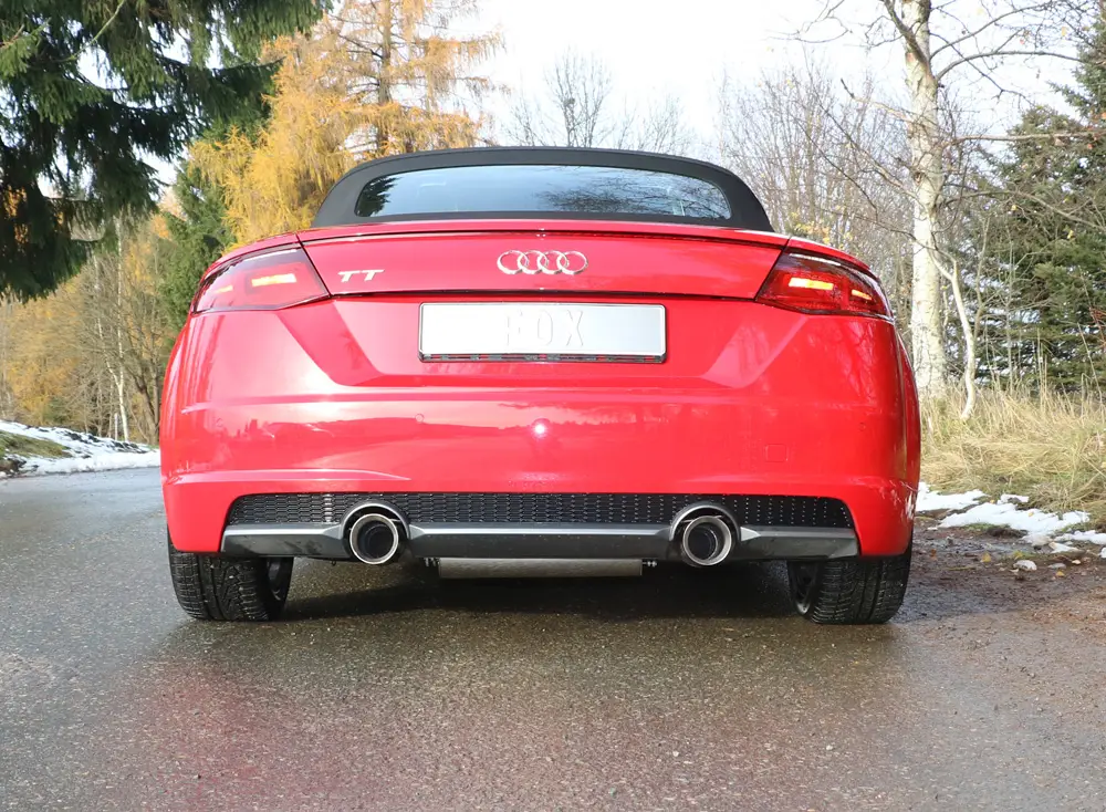 Heißes Angebot Fox Duplex Auspuff Sportauspuff Komplettanlage für Audi TT FV3 Frontantrieb/ 2