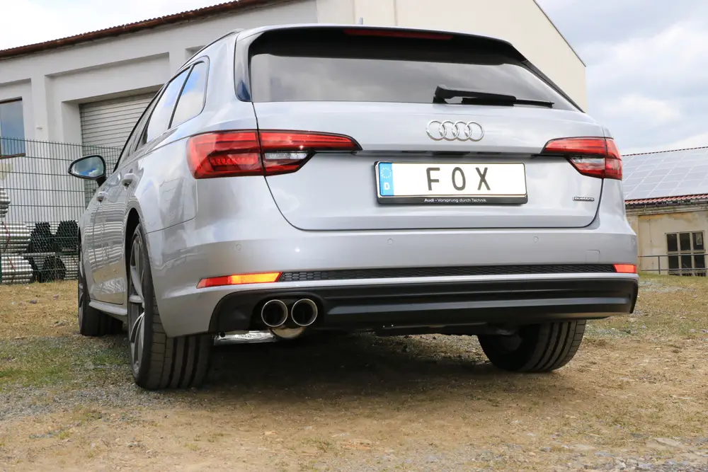 Fox Auspuff Sportauspuff Sportendschalldämpfer für Audi A4 quattro B9 Limo Bestseller