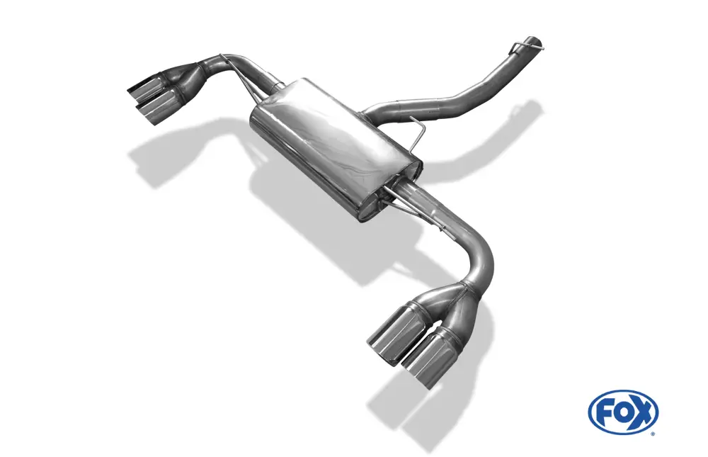 Sonderangebot Fox Duplex Auspuff Sportauspuff Sportendschalldämpfer für BMW X3 F25 1.6l 125kW