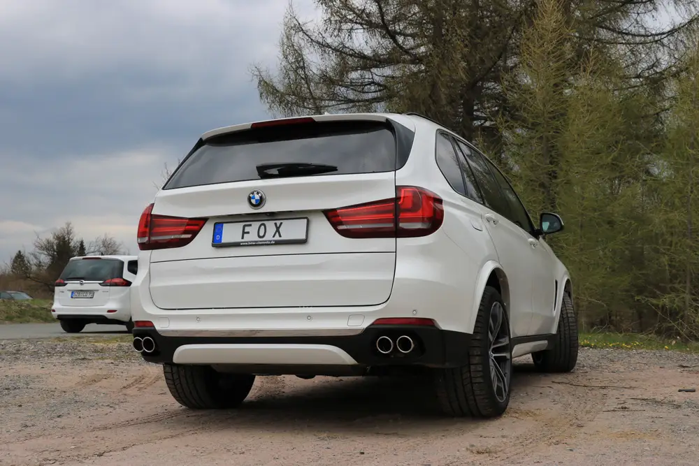 Fox Duplex Auspuff Sportauspuff Sportendschalldämpfer für BMW X5 F15 4.4l 330kW Nur Für Kurze Zeit