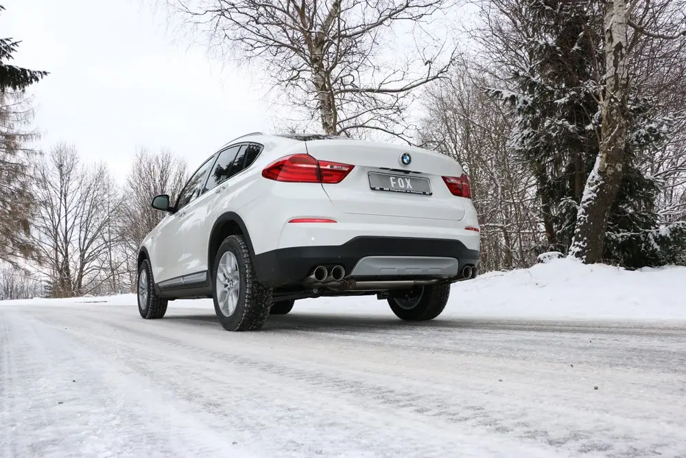 Meistverkauft Fox Duplex Auspuff Sportauspuff Sportendschalldämpfer für BMW X4 F26 M-Paket
