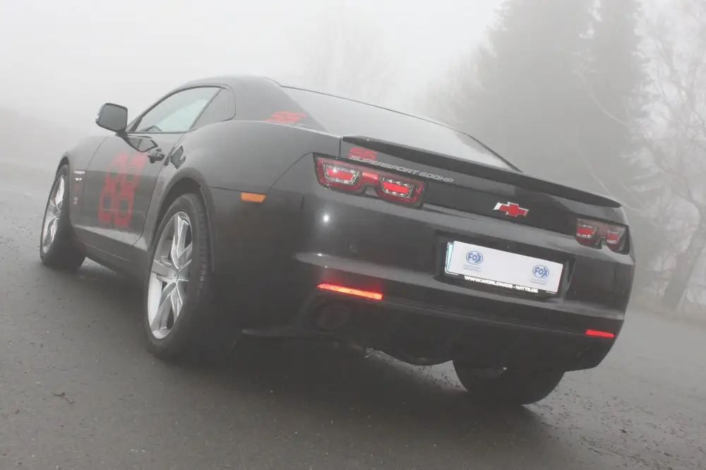 Fox Duplex Auspuff Sportauspuff Komplettanlage für Chevrolet Camaro 3,6l 233kW Nur Für Kurze Zeit