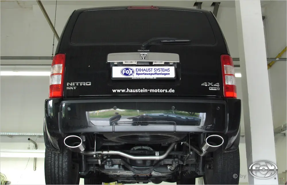 Fox Duplex Auspuff Sportauspuff Endrohrsystem für Dodge Nitro 3,7l 151/157kW 4,0 Top-Preis