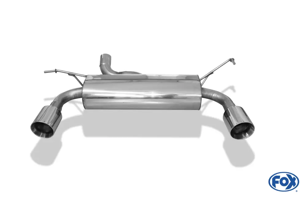 Sichere Zahlung Fox Duplex Auspuff Sportauspuff Sportendschalldämpfer für Jeep Wrangler III JK