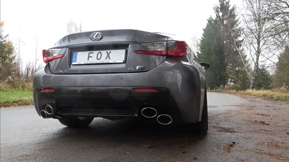 Aktuell Fox Duplex Auspuff Sportauspuff Komplettanlage für Lexus RC F 5.0l 351kW ab 2014