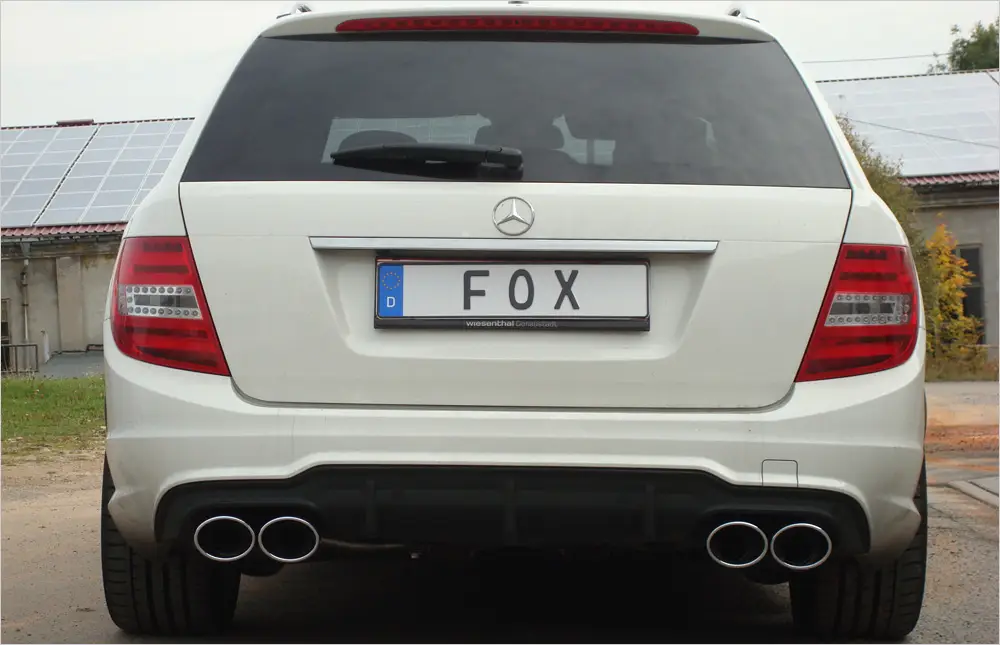 Fox Duplex Auspuff Sportauspuff Komplettanlage für Mercedes C-Klasse/ Class 6 Saisonangebot