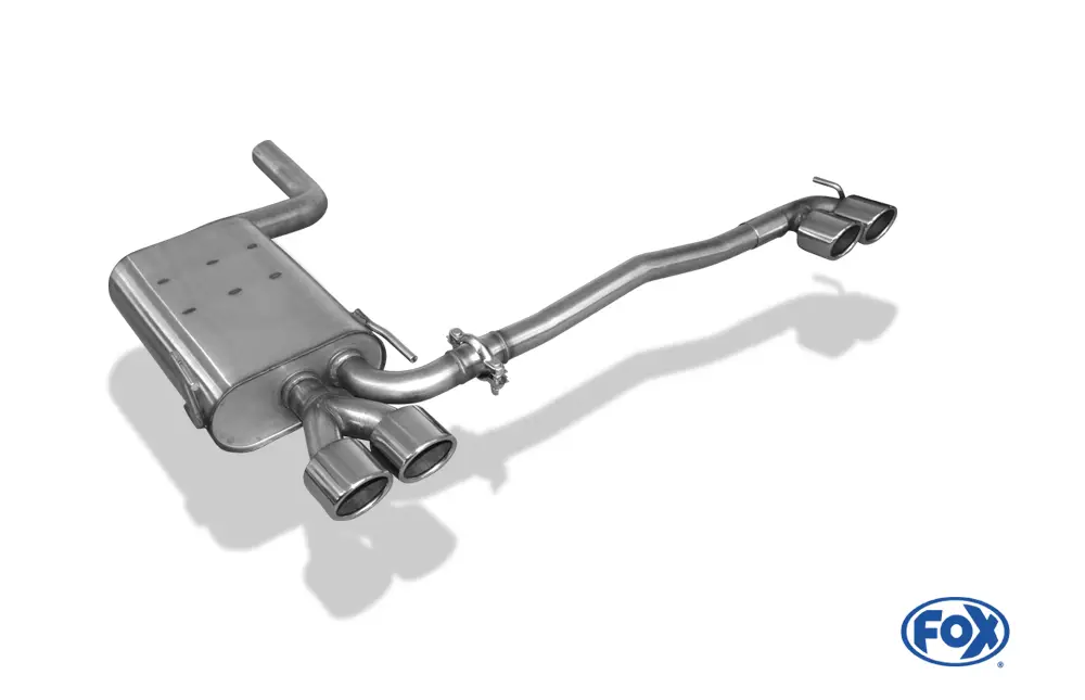 Aktuell Fox Duplex Auspuff Sportauspuff Komplettanlage für Mercedes CLK 208 2,0l K