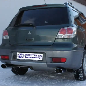 Echt Fox Duplex Auspuff Sportauspuff Komplettanlage für Mitsubishi Outlander I CU 2,0