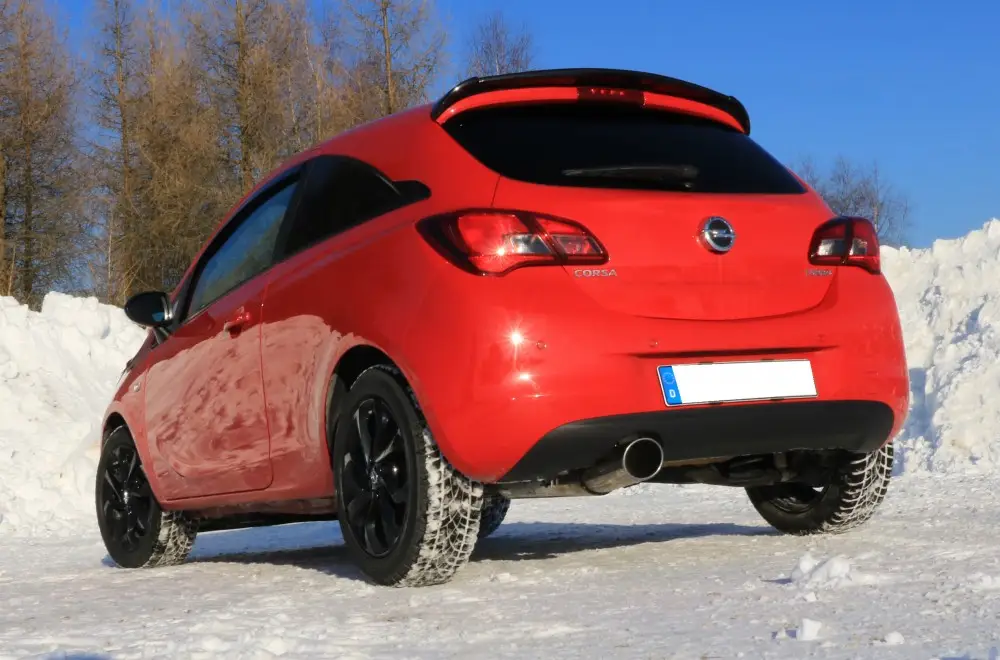 Schnäppchen Fox Auspuff Sportauspuff Komplettanlage für Opel Corsa E 1.4l Turbo 74/110kW