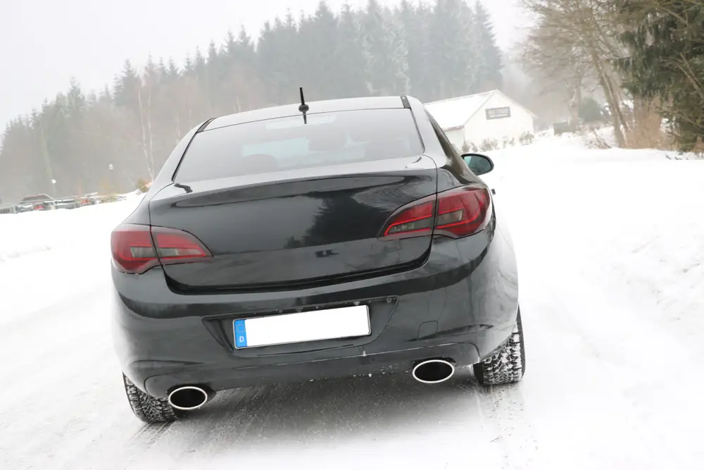 Fox Duplex Auspuff Sportauspuff Komplettanlage für Opel Astra J Stufenheck Preiswert