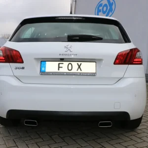 Knallerangebot Fox Duplex Auspuff Sportauspuff Sportendschalldämpfer für Peugeot 308 II Limo