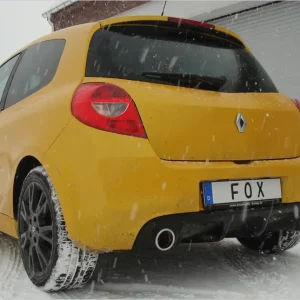 Preiswert Fox Duplex Auspuff Sportauspuff Sportendschalldämpfer für Renault Clio III