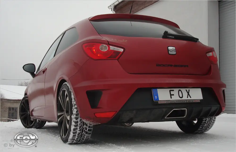 Aktuell Fox Auspuff Sportauspuff Komplettanlage für Seat Ibiza 6J Cupra + Facelift 1.4l