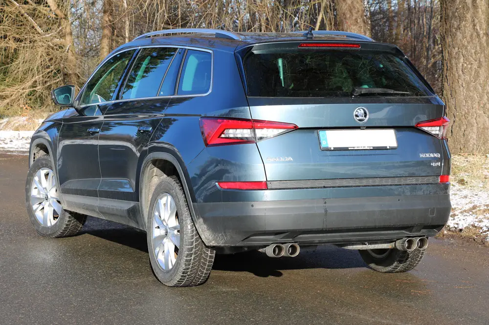 Direktkauf Fox Duplex Auspuff Sportauspuff Sportendschalldämpfer für Skoda Kodiaq 4x4 2,0l