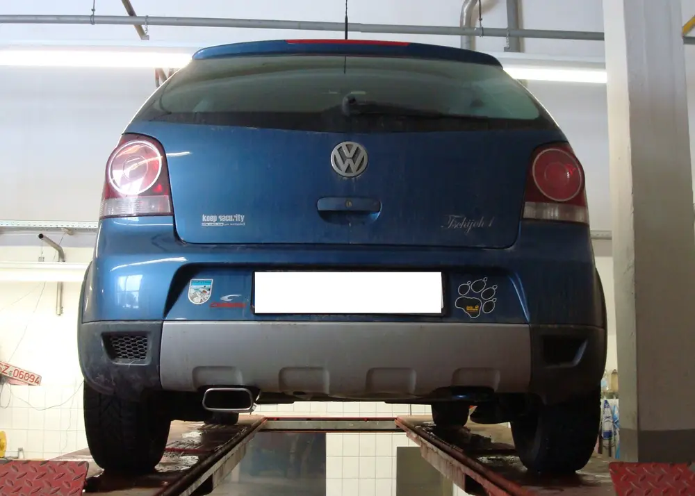 Jetzt Kaufen Fox Auspuff Sportauspuff Komplettanlage für VW Polo 9N Cross 1.2l 40/44/47/51kW