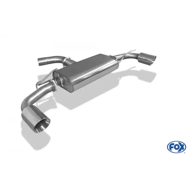 Letzte Chance Fox Duplex Auspuff Sportauspuff Komplettanlage für VW Golf VI 1.2l 63/77kW 1.4l