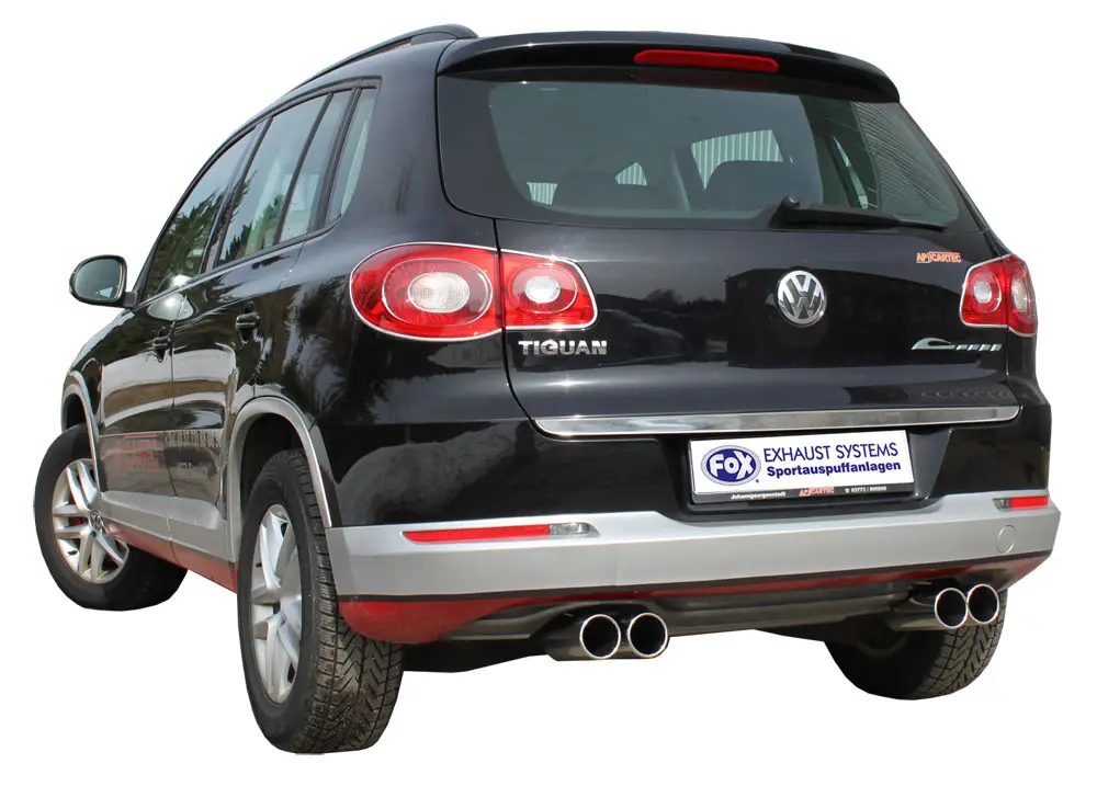 Neue Ware Fox Duplex Auspuff Sportauspuff Komplettanlage für VW Tiguan I 4motion 5N 1,4l