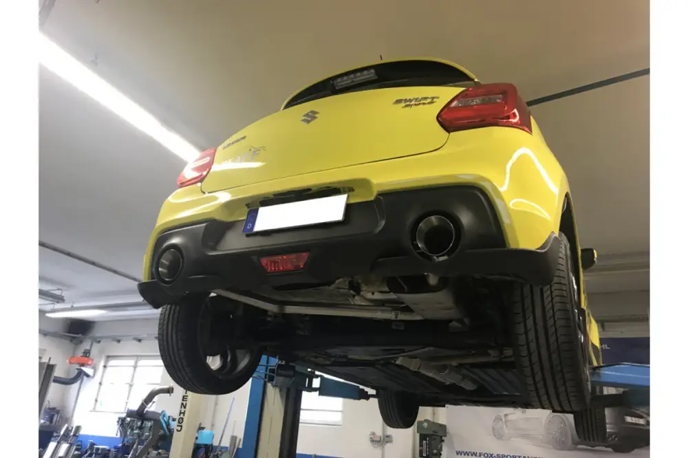 Jetzt Kaufen Fox Duplex Auspuff Sportauspuff Komplettanlage für Suzuki Swift V Sport 1,4l