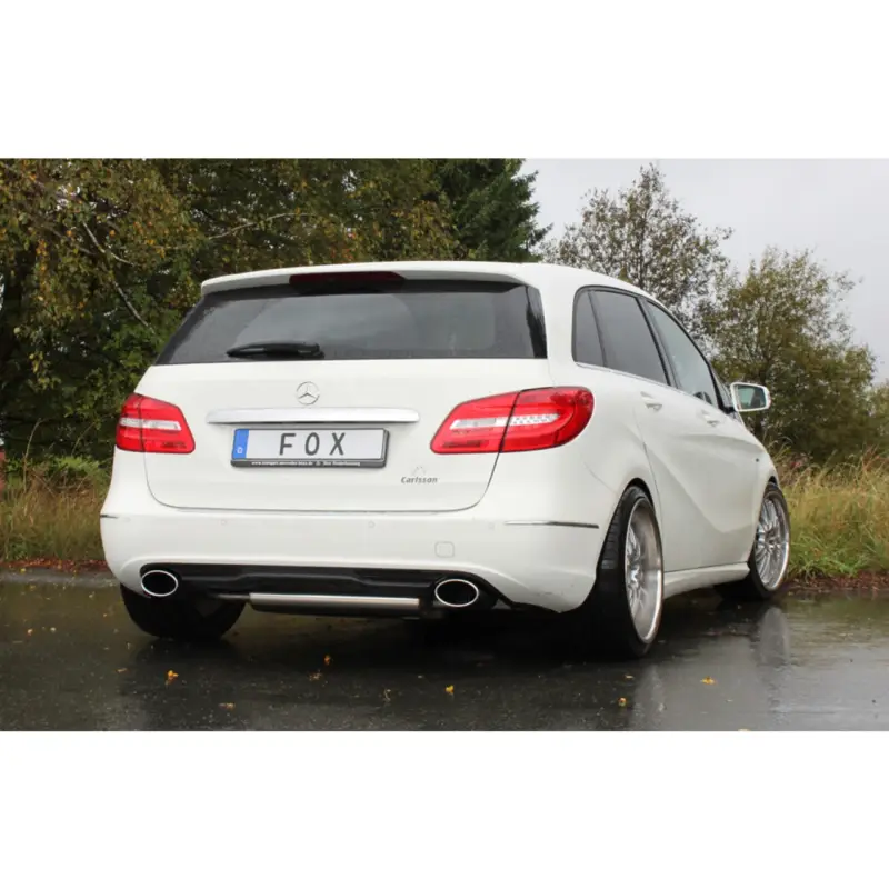 Fox Duplex Auspuff Sportauspuff Endschalldämpfer für Mercedes B-Klasse 2,0 Online Kaufen