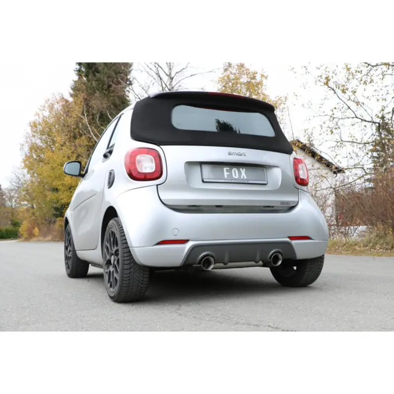 Fox Duplex Auspuff Sportauspuff Endschalldämpfer für Smart Forfour Brabus 453 Geprüft