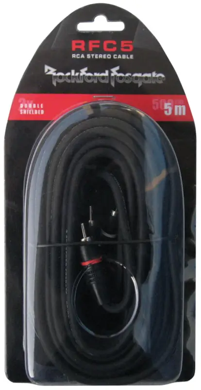Bestpreis ROCKFORD FOSGATE PRIME schwarz RFC5 Cinchkabel Cinch Kabel hochwertig 5 Meter
