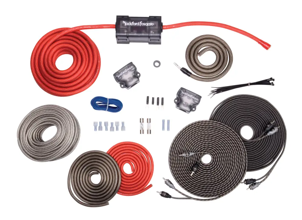 Angebot ROCKFORD FOSGATE4 AWG RFK4D High End Kabelkit 20 mm² für zwei Verstärker