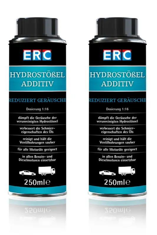 Markenware ERC Hydro Stössel Hydrostössel Additiv 2x250ml Benzin Diesel PKW LKW Baumaschine