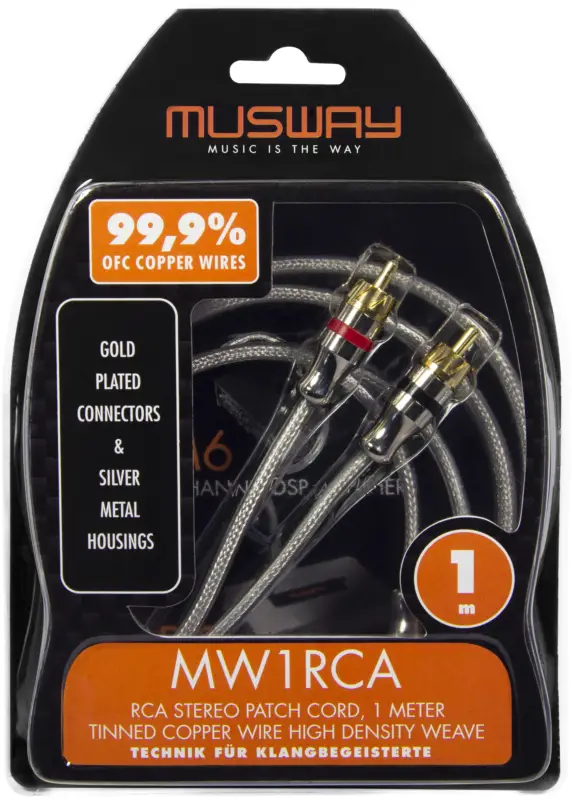 Angebot MUSWAY Cinchkabel 1 m MW1RCA Cinchkabel