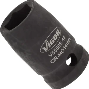 Begrenztes Angebot VIGOR Schlagschrauber Steckschlüsseleinsatz kurz V5550S-14 1/2" Sechskant SW 14