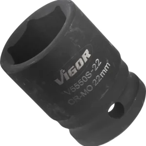 VIGOR Schlagschrauber Steckschlüsseleinsatz kurz V5550S-22 1/2" Sechskant SW 22 Must-Have