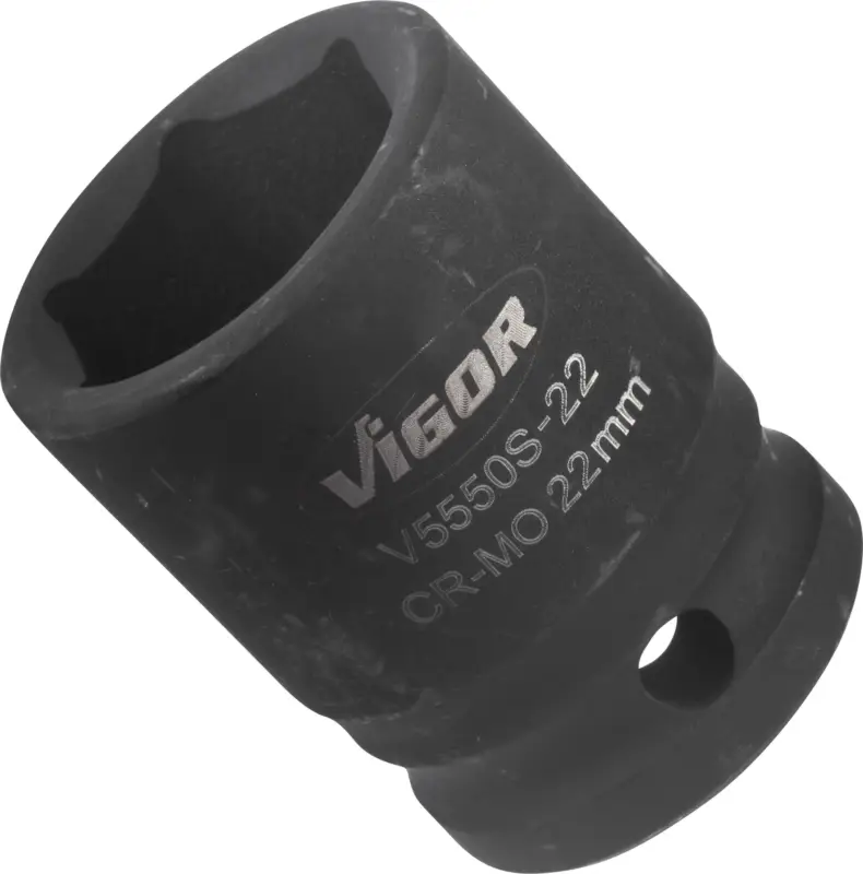 VIGOR Schlagschrauber Steckschlüsseleinsatz kurz V5550S-22 1/2" Sechskant SW 22 Must-Have