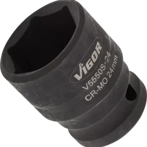 VIGOR Schlagschrauber Steckschlüsseleinsatz kurz V5550S-24 1/2" Sechskant SW 24 Online Kaufen