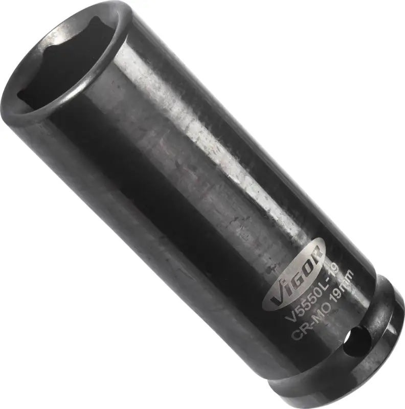 VIGOR Schlagschrauber Steckschlüsseleinsatz lang V5550L-19 1/2" Sechskant SW 19 Top-Preis