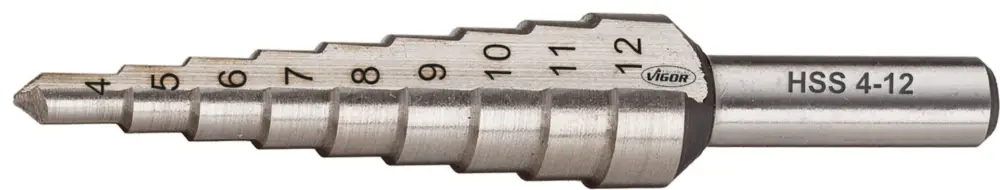 Günstig VIGOR HSS-Stufenbohrer 4 – 12 mm V2394 4 - 12 mm