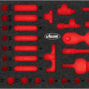 VIGOR Weichschaumeinlage leer V4971N-L L x B x H: 393 mm x 188 mm x 35 mm Markenprodukt