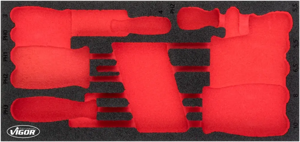VIGOR Weichschaumeinlage leer V4989-L L x B x H: 393 mm x 188 mm x 35 mm Super-Preis