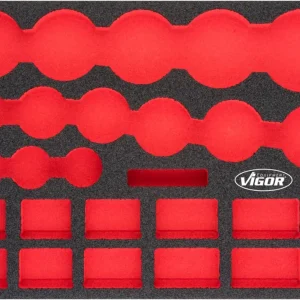 Sonderaktion VIGOR Weichschaumeinlage leer V5066-L L x B x H: 393 mm x 282 mm x 35 mm