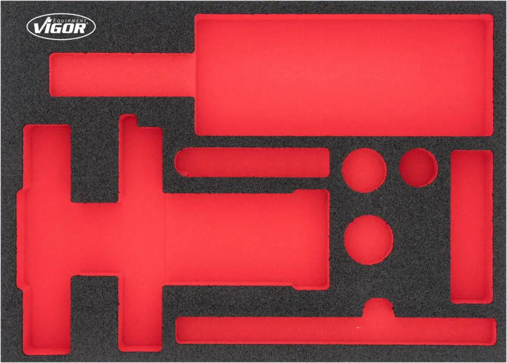 Zertifiziert VIGOR Weichschaumeinlage leer V7265-L L x B x H: 393 mm x 282 mm x 35 mm