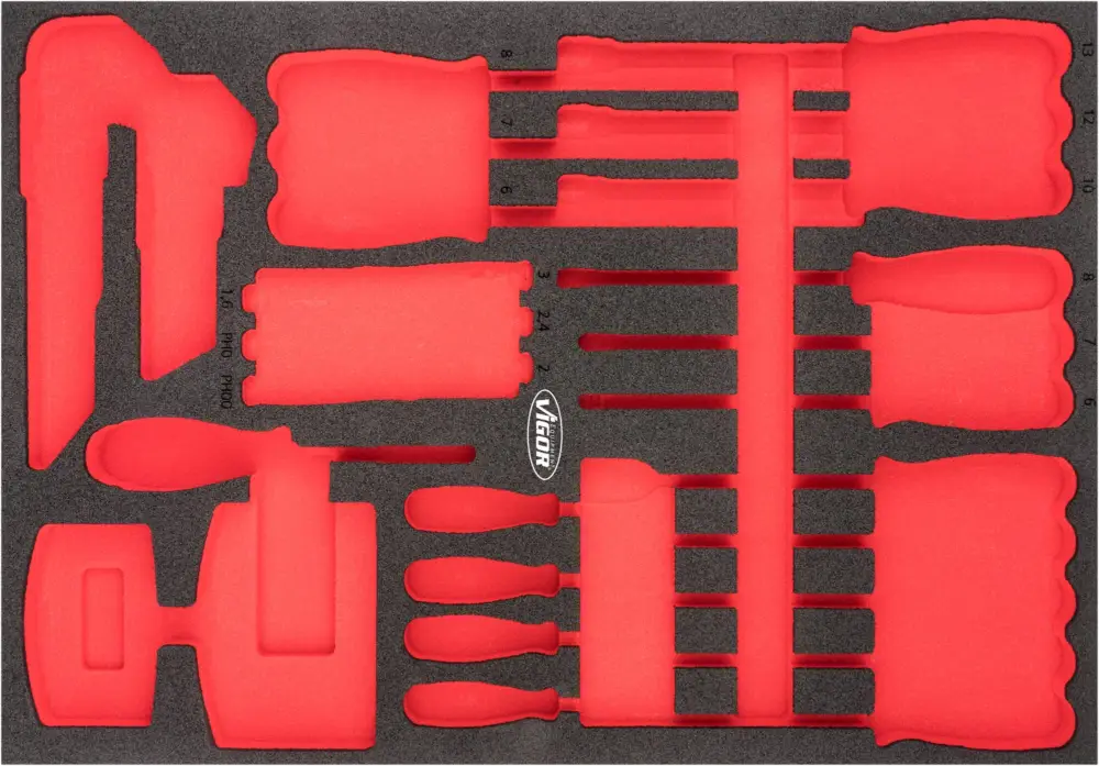 Saisonangebot VIGOR Weichschaumeinlage leer V6814-L L x B x H: 563 mm x 393 mm x 35 mm