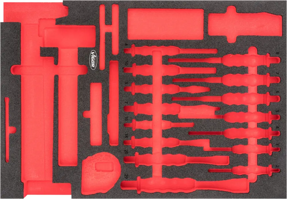 Günstig VIGOR Weichschaumeinlage leer V6817-L L x B x H: 563 mm x 393 mm x 35 mm