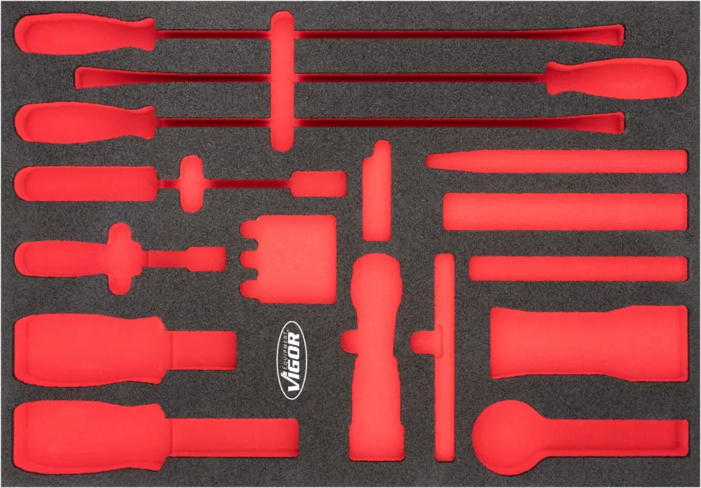 Geprüft VIGOR Weichschaumeinlage leer V6818-L L x B x H: 563 mm x 393 mm x 35 mm